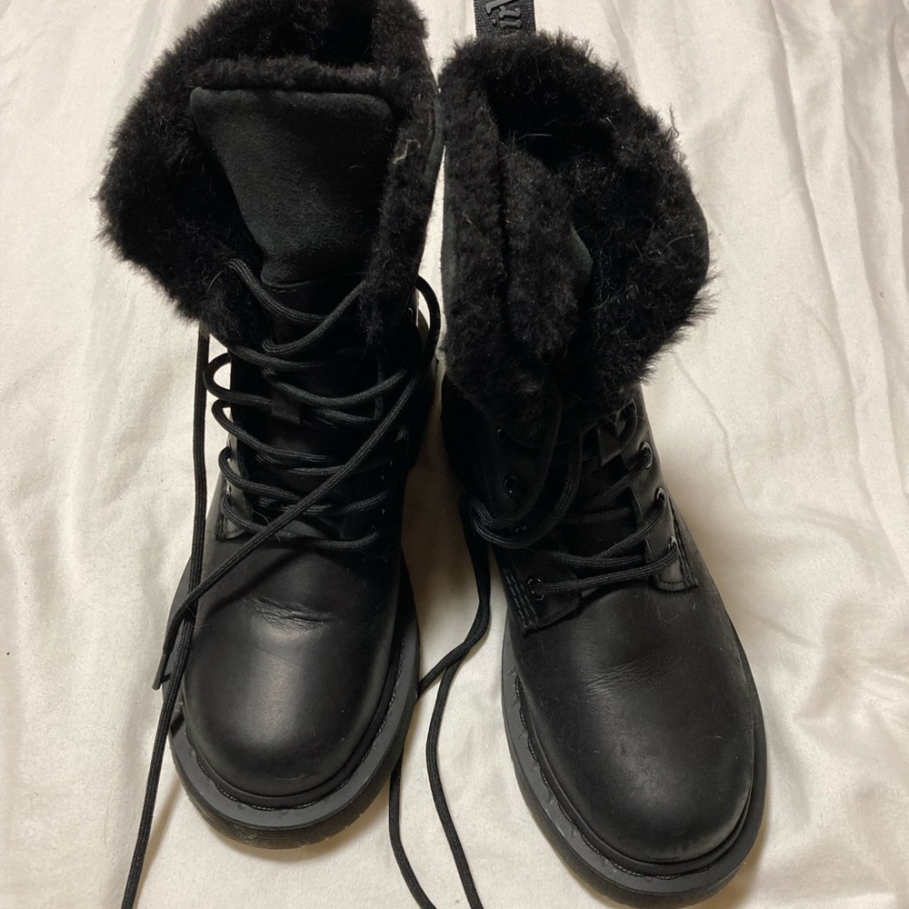 Doc Martins with the fur